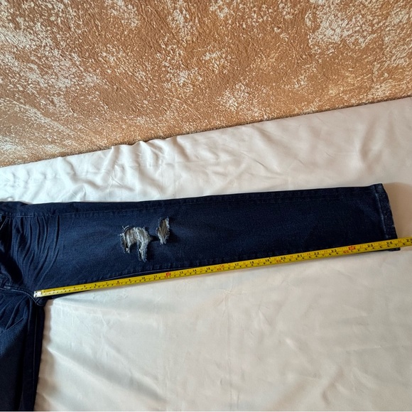 American Eagle AE Jeans Hi-Rise Jeggings Distressed Knees Blue Jeans Size 4S - Picture 11 of 14